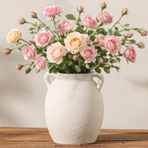 Dobbyby ceramic vase 7.6-inch white upgrade, ideal centerpiece for blooms.
