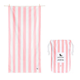 Dock & Bay cabana light Malibu Pink 130x70 towel ready for quick drying after swimming