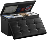 DocSafe fireproof storage ottoman with closed lid showing secure storage