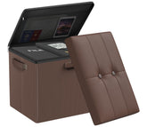 DocSafe fireproof ottoman lid closed with hidden storage.