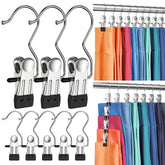 DOIOWN 50-pack pants hangers with clips for efficient closet storage.