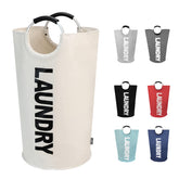 DOKEHOM 125L laundry basket beige front view with spacious capacity
