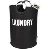 DOKEHOM 160L XXL laundry basket with aluminum handle for easy carrying.