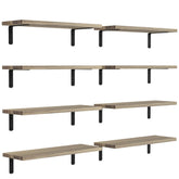 DOLLFIO eight-set floating shelves wall-mounted display, showcasing decor and space saving.