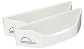 Dome Dock wall-mounted hat rack with white finish, keeps hats accessible and organized.