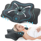 DONAMA cervical pillow with two-height design supports neck alignment across sleep positions.