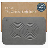 Dorai Stone Bath Mat with non-slip base keeps wet floors safe after showers.