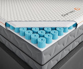 Dormeo Octaspring technology topper closeup showing adaptive support for better spinal alignment