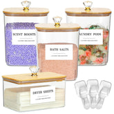 Dounozzi clear pods container four-pack enables easy monitoring of detergent quantities.