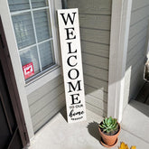 DOUSUI vertical wood welcome sign for porch decor and warm curb appeal
