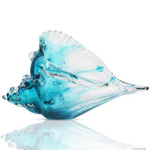 DOVDOV hand-blown conch Fairy Green with glossy coastal elegance.