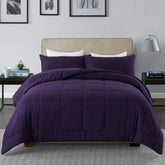 DOWNCOOL Queen comforter front view shows soft microfiber for all-season comfort