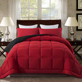 DOWNCOOL twin comforter with checkered quilting adds style and durability for nightly use.