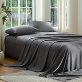 DOZ by SIJO sheet set storm-queen close-up showing buttery-soft viscose weave.