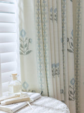 DrapePalette linen-blend pinch-pleat curtains for living rooms filtering soft light with privacy.