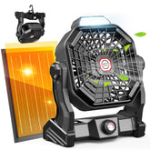 Drchop 30000mAh solar fan front view for portable cooling outdoors