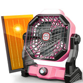 Drchop rechargeable solar fan assembled for outdoor cooling on camping trips