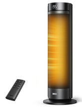 DREO space heater front view delivers broad warmth for large rooms