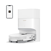 DREAME D20 Plus self-emptying dust bin in action for hands-free cleanup.