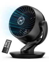 Dreo 13-inch oscillating fan in bedroom setup delivering wide airflow for whole-room comfort