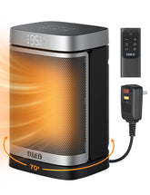 DREO bathroom heater with ALCI plug for safe use near water.