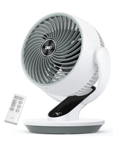 DREO oscillating fan in a bedroom setup delivering whole-room airflow.