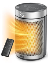 DREO space heater front view highlighting compact design and strong warmth.