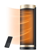Dreo space heater front view showing compact design and rapid warmth for any room