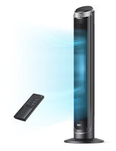 DREO tower fan in the bedroom delivering quiet air for a peaceful night