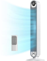 DREO Tower Fan bedroom wind-velocity in action for rapid cooling