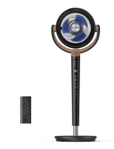 DREO Turbopoly fan remote control for convenient breeze adjustment.