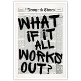 Drimiler retro black and white newspaper poster provides daily inspiration for any room.