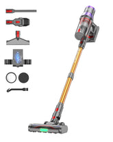 Dsoope YU7 Max cordless vacuum showing strong on-floor suction for quick cleanups