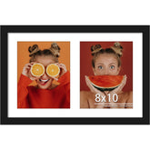DUENPY 12x19 double frame with two 8x10 photos for easy wall display.