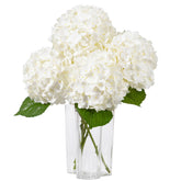 DuHouse hydrangea 4pc heads close-up showing lifelike petals for elegant decor.