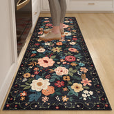 DUKINO Runner Rug full view highlights plush texture and floral detail for modern interiors.