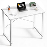 DUMOS 32-Inch desk with white top, sturdy surface for home office use