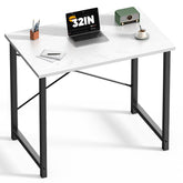 DUMOS 32-inch desk with centered X-brace for wobble-free stability.