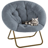 DUMOS Comfy Saucer Chair close-up of plush faux fur texture for cozy lounging