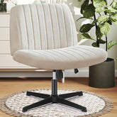 DUMOS desk chair with wide seat supports cross-legged lounging and daily comfort