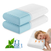 DUMOS memory foam pillow with ventilation for cooler nights.