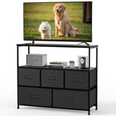 DUMOS TV stand with open shelf for organized media storage
