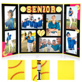 Dunzoom Softball Senior Night frame with an 8-slot display for easy memory arrangement.