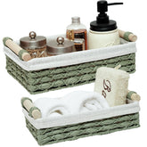 DUOER storage basket with handle in green for easy organizing and decor.