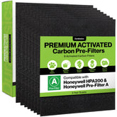 Durabasics HPA200 eight-pack prefilter ready for precise installation and odor control.
