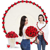 Duryeo crochet rose bouquet; charming Mother's Day centerpiece and cozy throw.