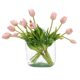 DUYONE artificial tulips 15pcs pack shown for versatile home decor and long-lasting color