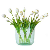 DUYONE artificial tulips bouquet closeup shows lifelike texture for chic home decor.