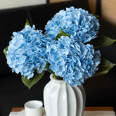 DUYONE hydrangea bouquet 22-inch outdoor-ready blue petals for year-round display.