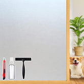 Dwersty frosted window film for privacy with soft light in living spaces.